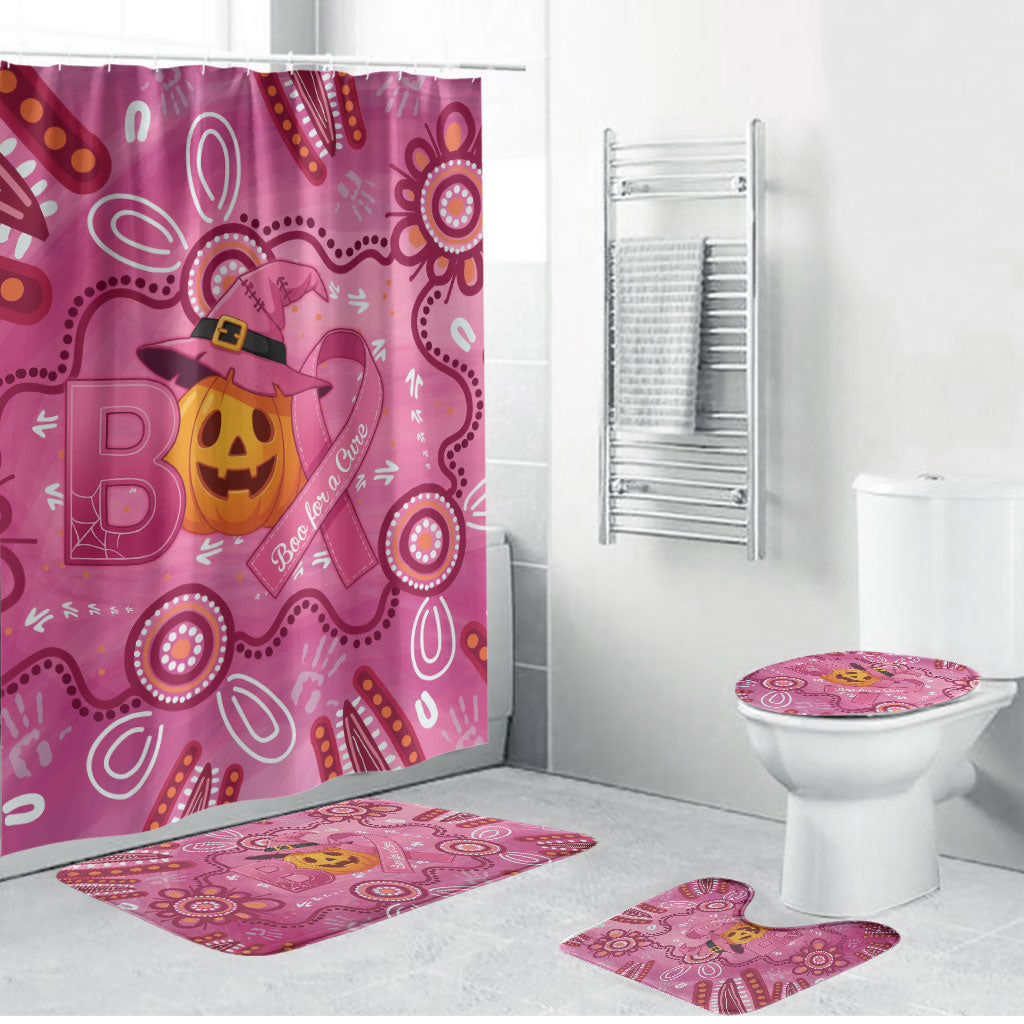 Boo for a Cure Pink Ghost Bathroom Set Aboriginal Halloween Wear Pink