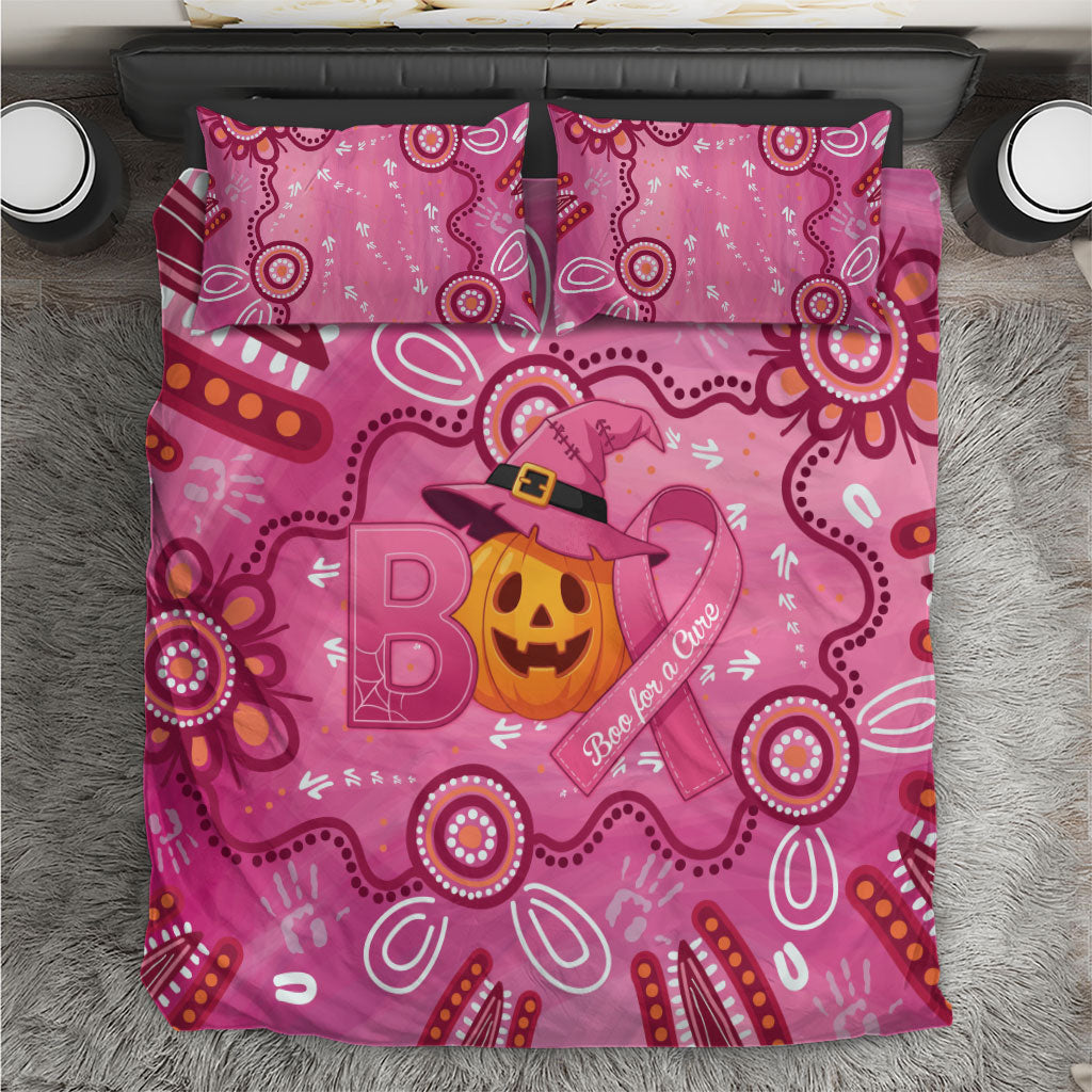 Boo for a Cure Pink Ghost Bedding Set Aboriginal Halloween Wear Pink