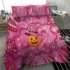 Boo for a Cure Pink Ghost Bedding Set Aboriginal Halloween Wear Pink