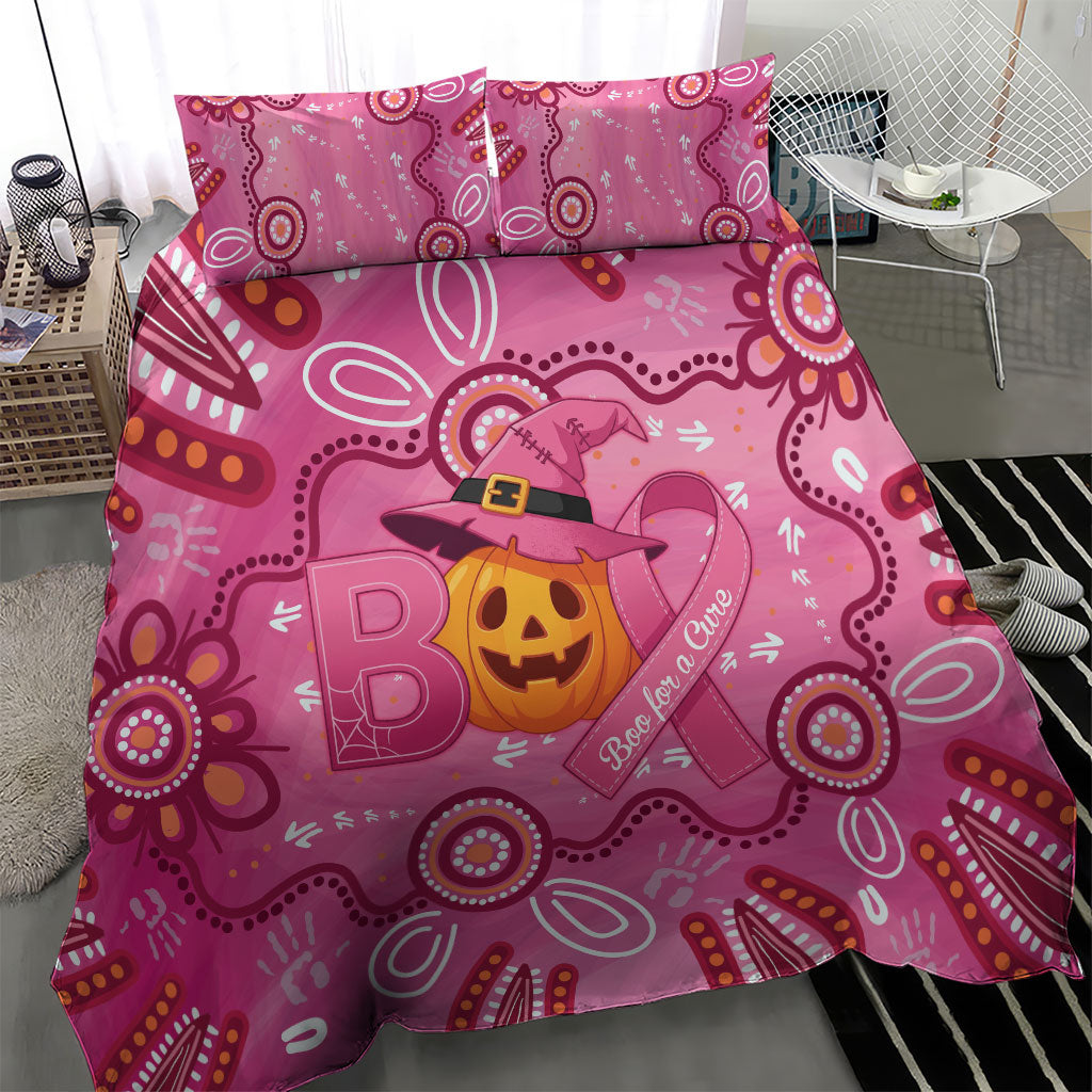 Boo for a Cure Pink Ghost Bedding Set Aboriginal Halloween Wear Pink