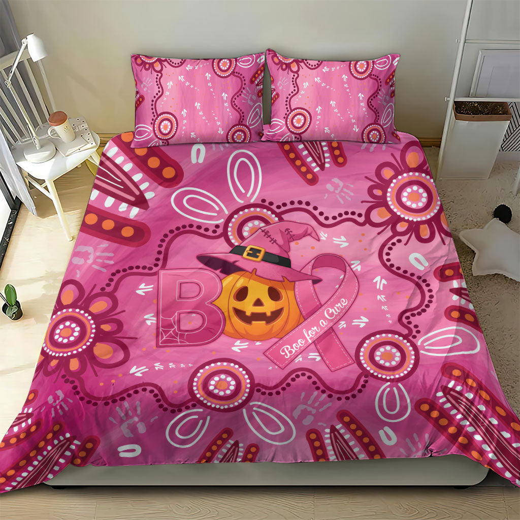 Boo for a Cure Pink Ghost Bedding Set Aboriginal Halloween Wear Pink