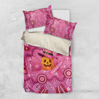 Boo for a Cure Pink Ghost Bedding Set Aboriginal Halloween Wear Pink