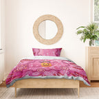 Boo for a Cure Pink Ghost Bedding Set Aboriginal Halloween Wear Pink