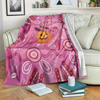 Boo for a Cure Pink Ghost Blanket Aboriginal Halloween Wear Pink