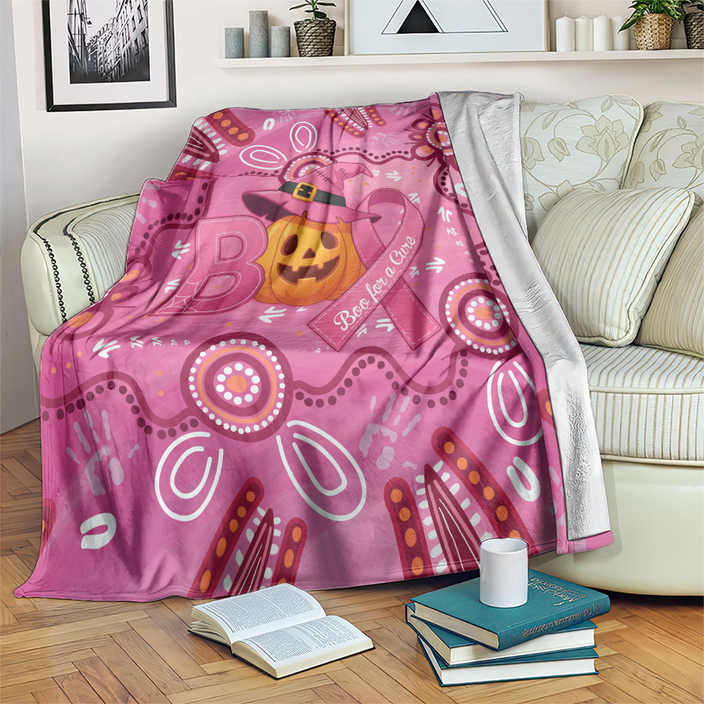 Boo for a Cure Pink Ghost Blanket Aboriginal Halloween Wear Pink