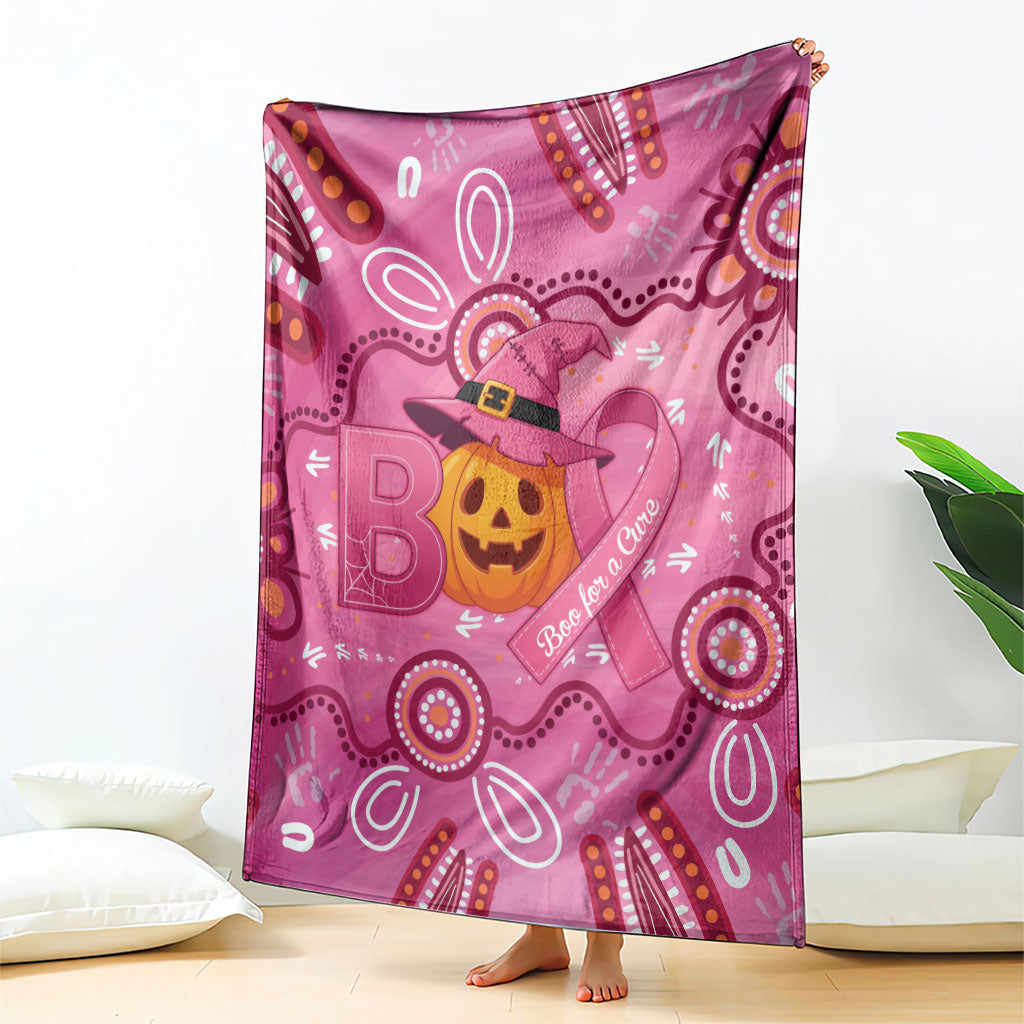 Boo for a Cure Pink Ghost Blanket Aboriginal Halloween Wear Pink