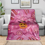 Boo for a Cure Pink Ghost Blanket Aboriginal Halloween Wear Pink