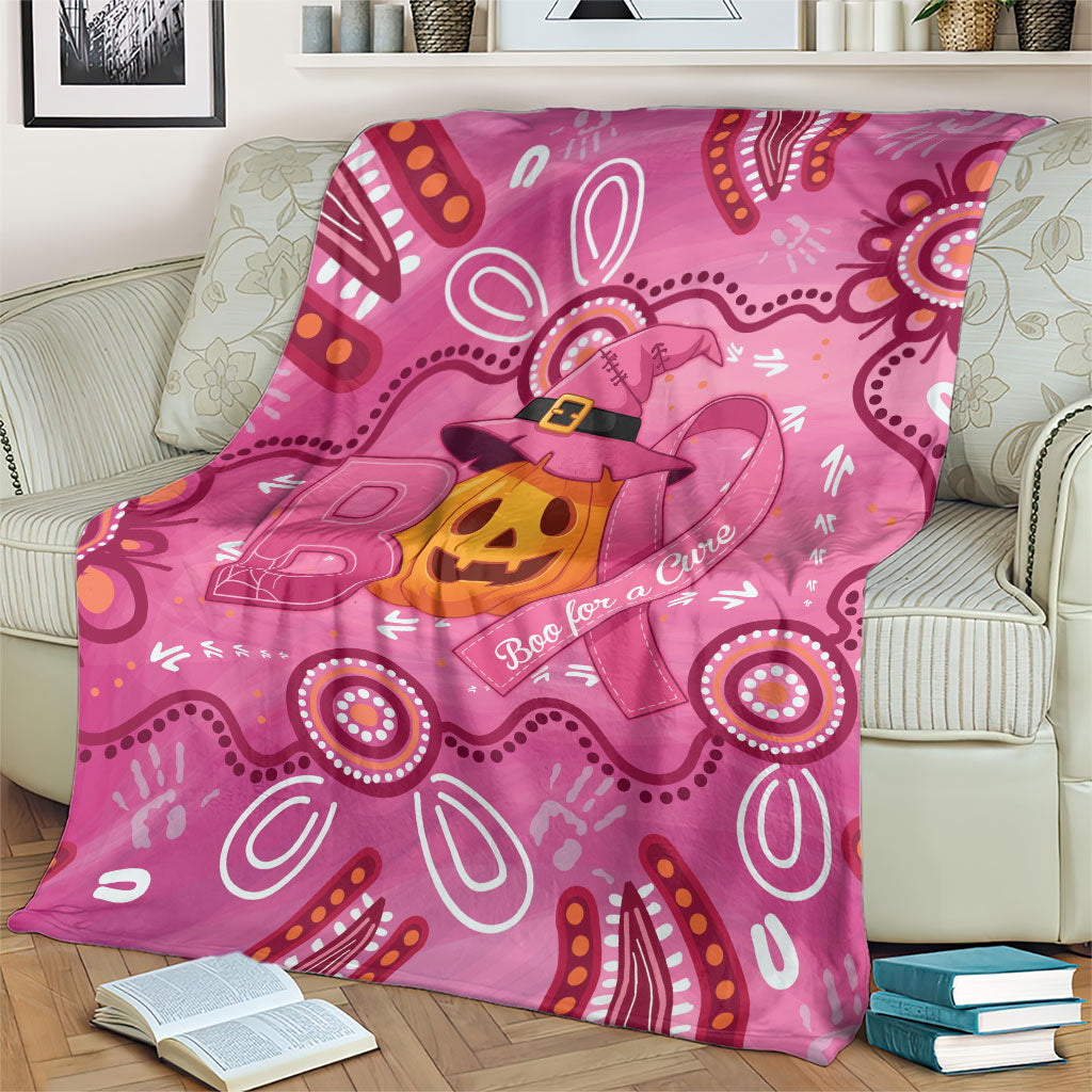 Boo for a Cure Pink Ghost Blanket Aboriginal Halloween Wear Pink