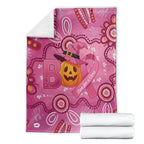 Boo for a Cure Pink Ghost Blanket Aboriginal Halloween Wear Pink