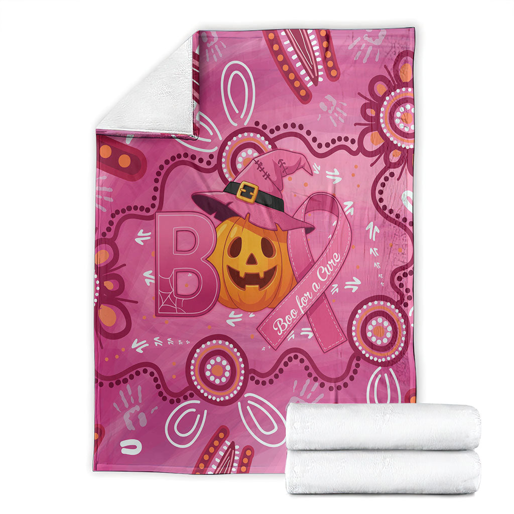 Boo for a Cure Pink Ghost Blanket Aboriginal Halloween Wear Pink