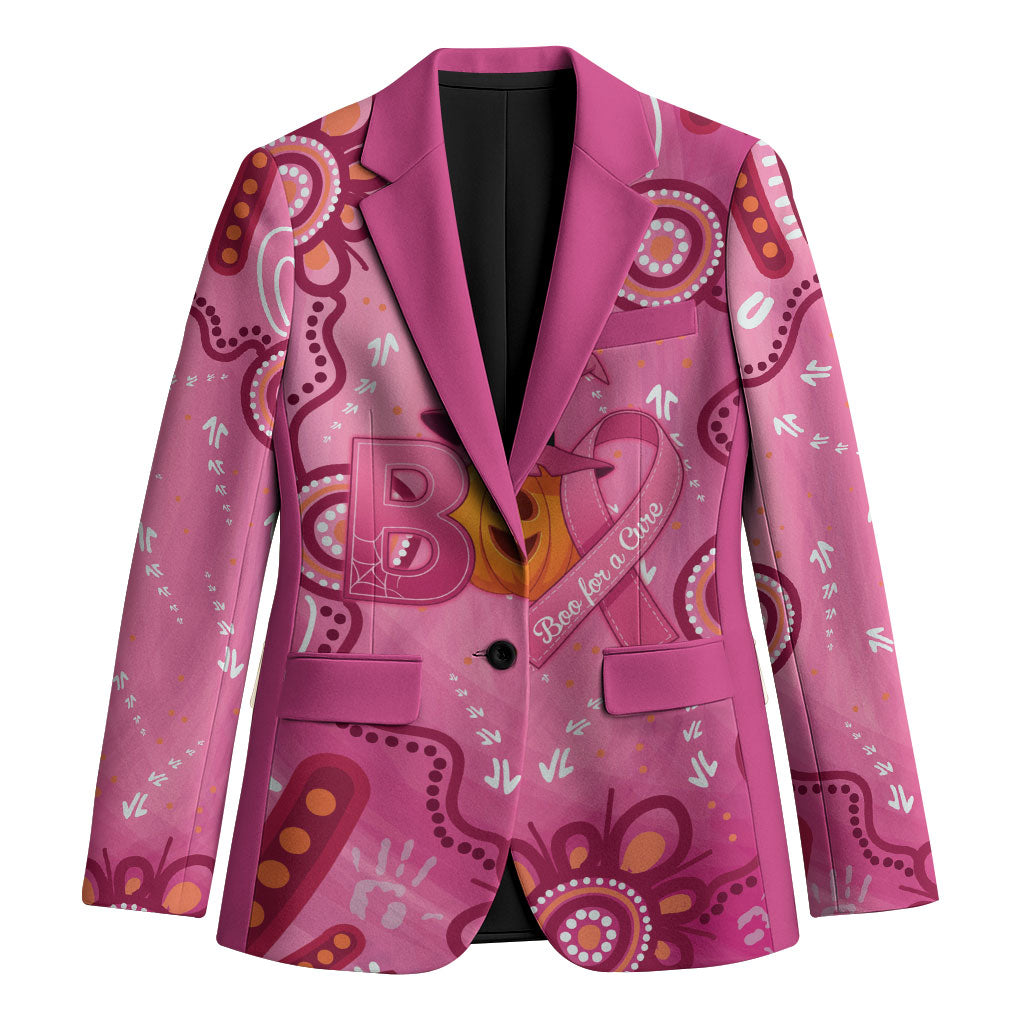 Boo for a Cure Pink Ghost Blazer Aboriginal Halloween Wear Pink