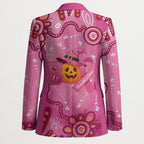 Boo for a Cure Pink Ghost Blazer Aboriginal Halloween Wear Pink