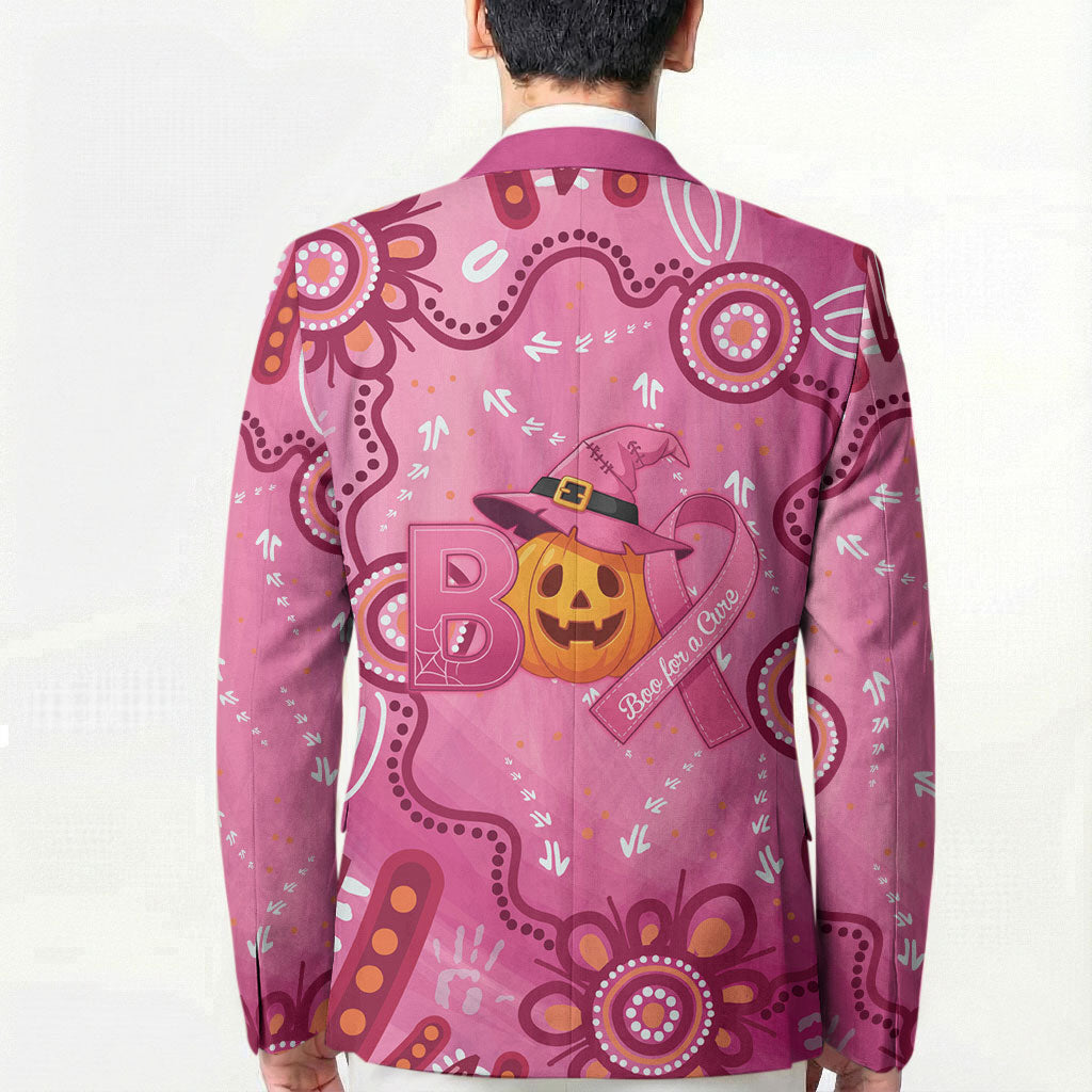 Boo for a Cure Pink Ghost Blazer Aboriginal Halloween Wear Pink