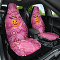 Boo for a Cure Pink Ghost Car Seat Cover Aboriginal Halloween Wear Pink