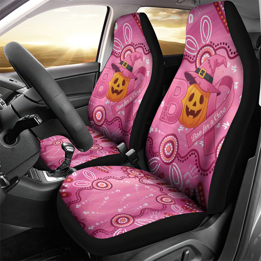 Boo for a Cure Pink Ghost Car Seat Cover Aboriginal Halloween Wear Pink