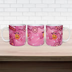 Boo for a Cure Pink Ghost Ceramic Mug Aboriginal Halloween Wear Pink