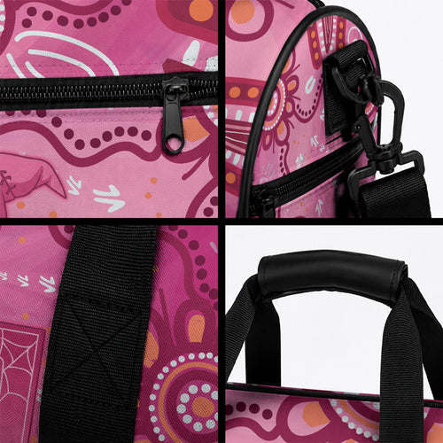 Boo for a Cure Pink Ghost Duffle Bag Aboriginal Halloween Wear Pink