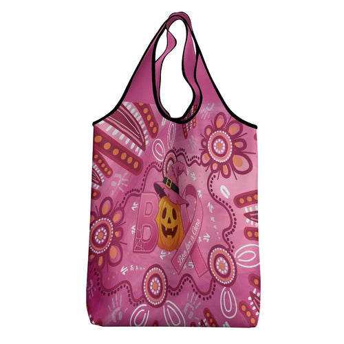 Boo for a Cure Pink Ghost Grocery Bag Aboriginal Halloween Wear Pink