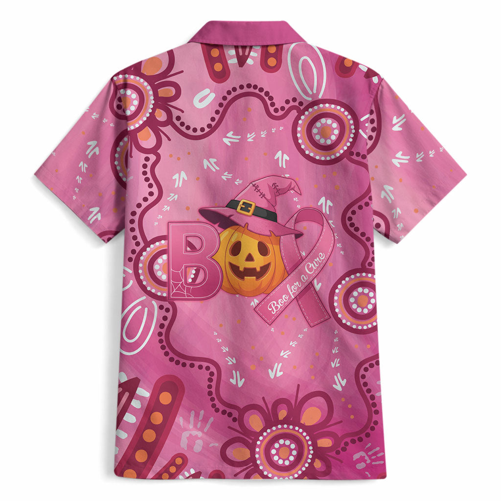 Boo for a Cure Pink Ghost Hawaiian Shirt Aboriginal Halloween Wear Pink