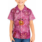 Boo for a Cure Pink Ghost Hawaiian Shirt Aboriginal Halloween Wear Pink