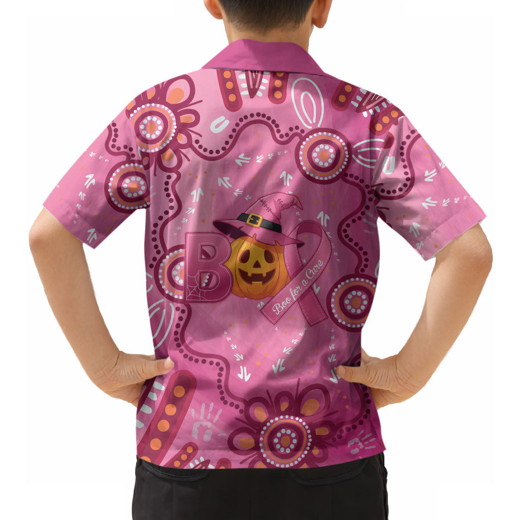Boo for a Cure Pink Ghost Hawaiian Shirt Aboriginal Halloween Wear Pink