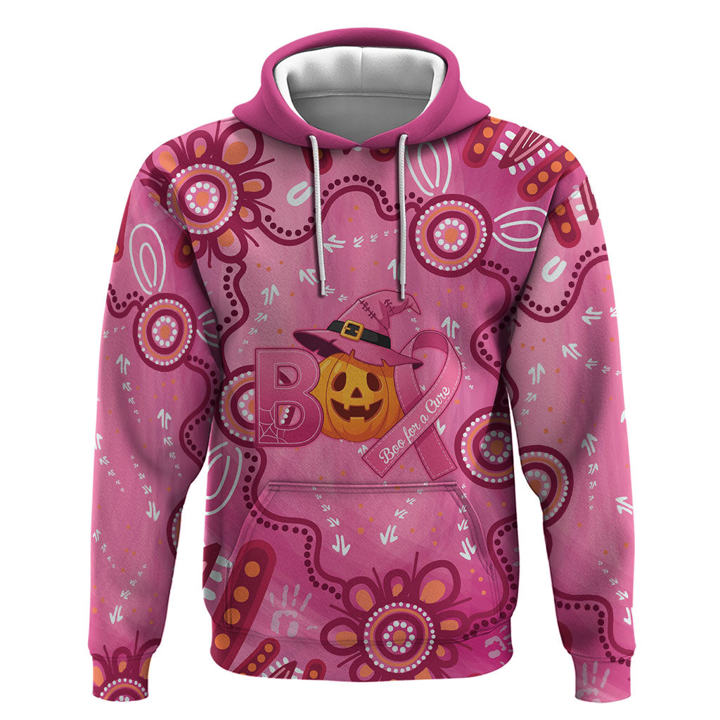 Boo for a Cure Pink Ghost Hoodie Aboriginal Halloween Wear Pink