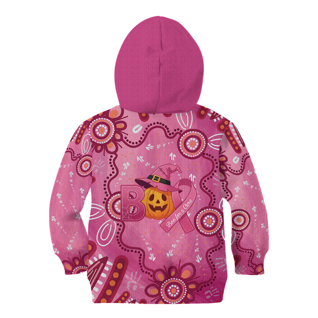 Boo for a Cure Pink Ghost Kid Hoodie Aboriginal Halloween Wear Pink