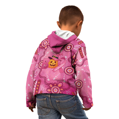 Boo for a Cure Pink Ghost Kid Hoodie Aboriginal Halloween Wear Pink