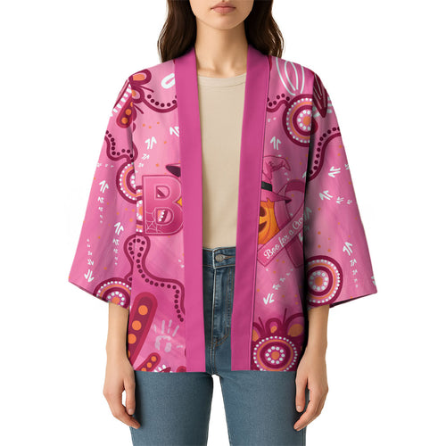 Boo for a Cure Pink Ghost Kimono Aboriginal Halloween Wear Pink
