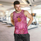 Boo for a Cure Pink Ghost Men Tank Top Aboriginal Halloween Wear Pink