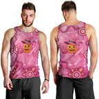 Boo for a Cure Pink Ghost Men Tank Top Aboriginal Halloween Wear Pink