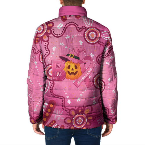 Boo for a Cure Pink Ghost Padded Jacket Aboriginal Halloween Wear Pink