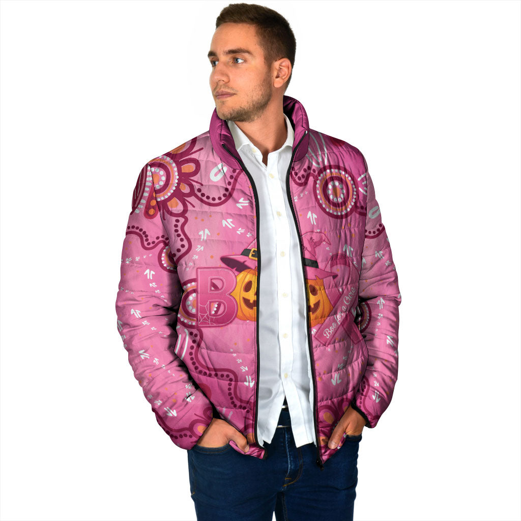 Boo for a Cure Pink Ghost Padded Jacket Aboriginal Halloween Wear Pink