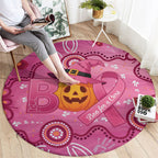 Boo for a Cure Pink Ghost Round Carpet Aboriginal Halloween Wear Pink