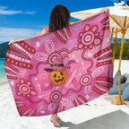 Boo for a Cure Pink Ghost Sarong Aboriginal Halloween Wear Pink