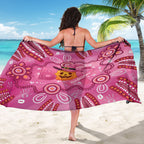 Boo for a Cure Pink Ghost Sarong Aboriginal Halloween Wear Pink