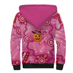Boo for a Cure Pink Ghost Sherpa Hoodie Aboriginal Halloween Wear Pink
