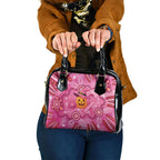 Boo for a Cure Pink Ghost Shoulder Handbag Aboriginal Halloween Wear Pink