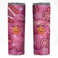 Boo for a Cure Pink Ghost Skinny Tumbler Aboriginal Halloween Wear Pink