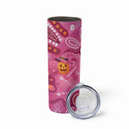 Boo for a Cure Pink Ghost Skinny Tumbler Aboriginal Halloween Wear Pink