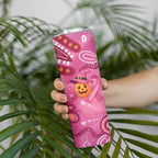 Boo for a Cure Pink Ghost Skinny Tumbler Aboriginal Halloween Wear Pink
