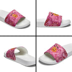Boo for a Cure Pink Ghost Slide Sandals Aboriginal Halloween Wear Pink