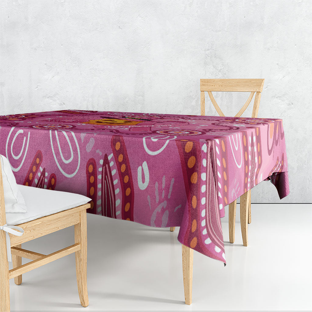 Boo for a Cure Pink Ghost Tablecloth Aboriginal Halloween Wear Pink