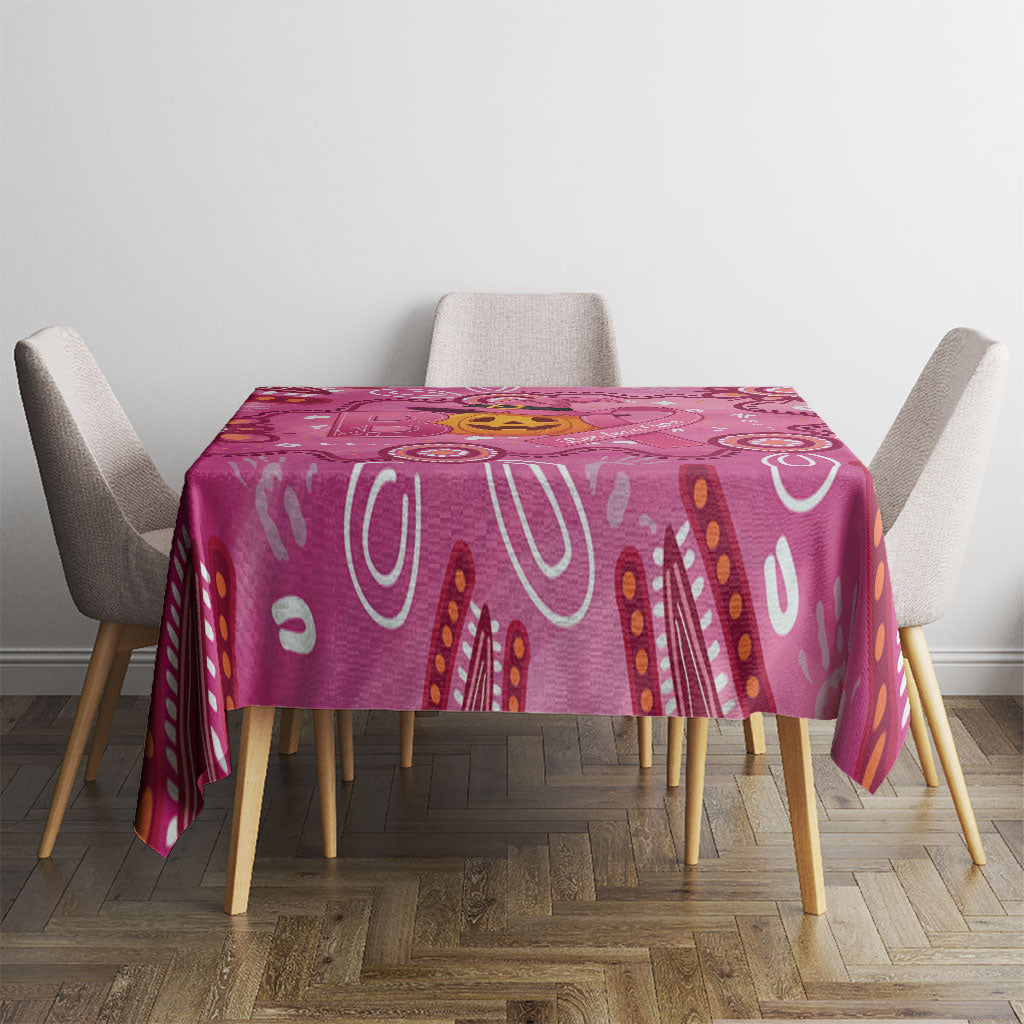 Boo for a Cure Pink Ghost Tablecloth Aboriginal Halloween Wear Pink