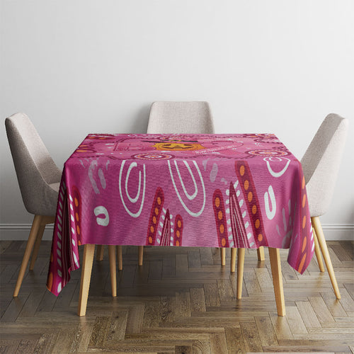 Boo for a Cure Pink Ghost Tablecloth Aboriginal Halloween Wear Pink