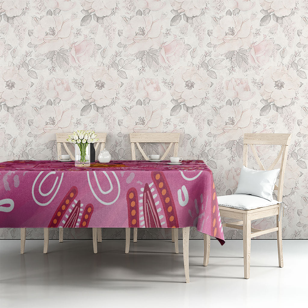 Boo for a Cure Pink Ghost Tablecloth Aboriginal Halloween Wear Pink