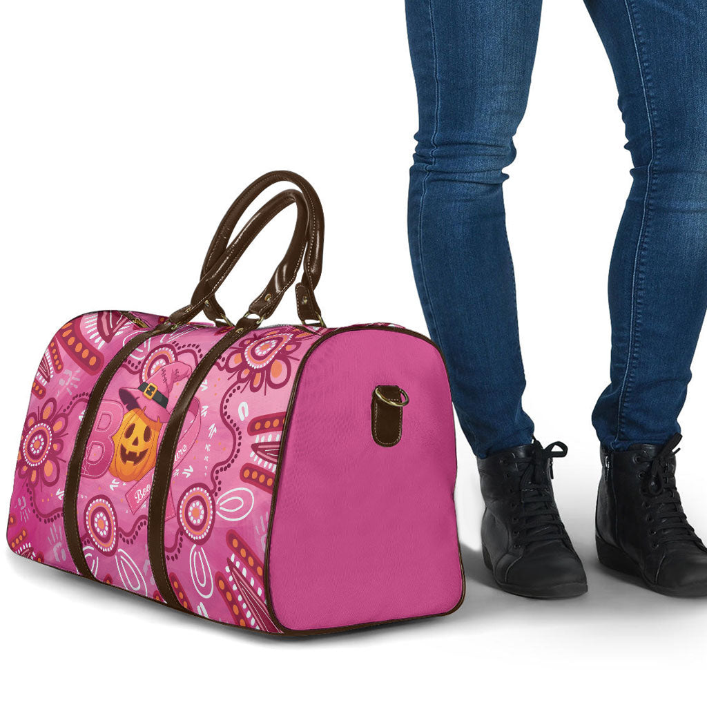Boo for a Cure Pink Ghost Travel Bag Aboriginal Halloween Wear Pink