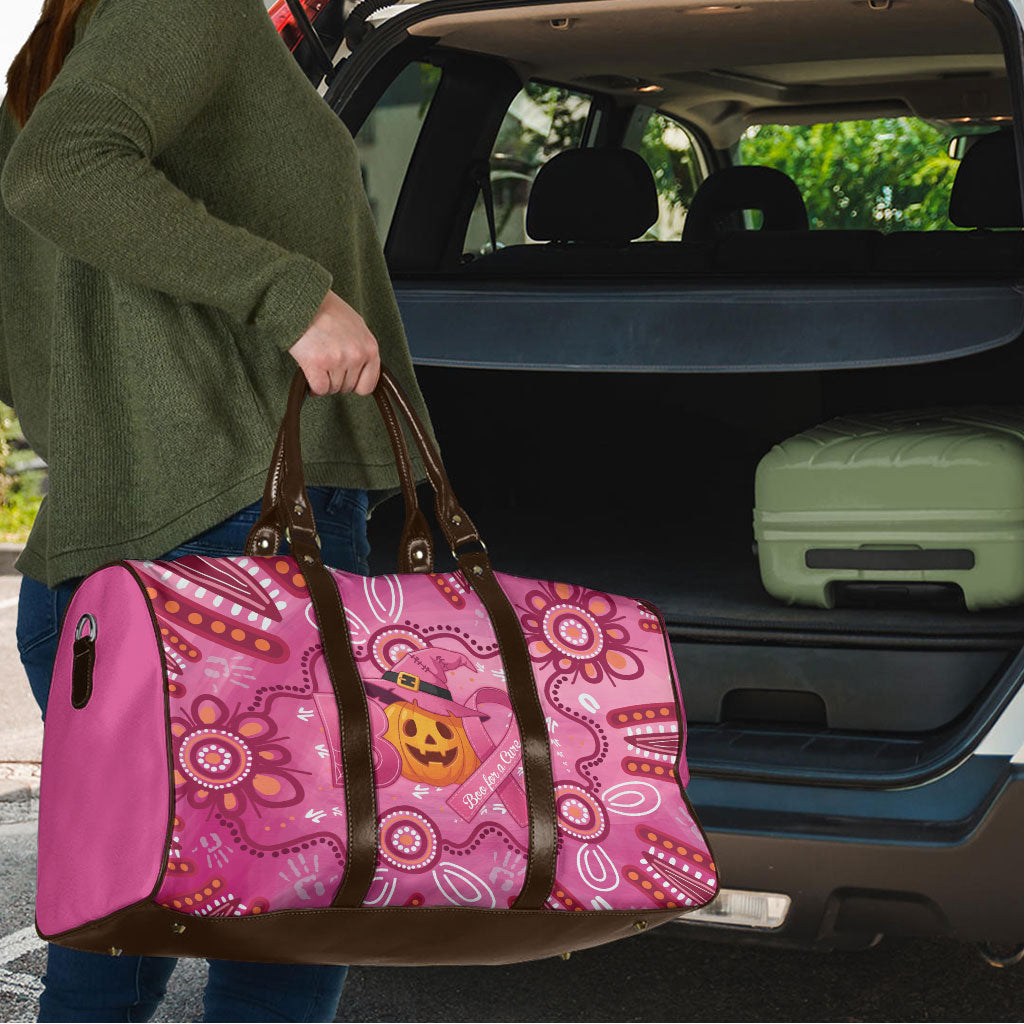 Boo for a Cure Pink Ghost Travel Bag Aboriginal Halloween Wear Pink