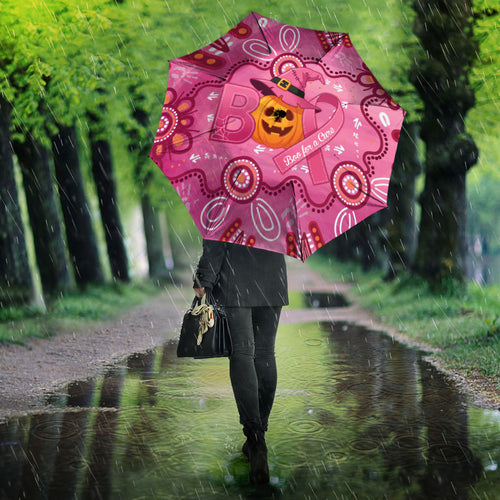 Boo for a Cure Pink Ghost Umbrella Aboriginal Halloween Wear Pink