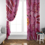 Boo for a Cure Pink Ghost Window Curtain Aboriginal Halloween Wear Pink